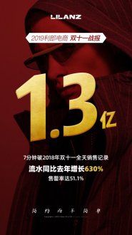 利郎双十一圆满收官：7分钟破去年全天销售记录！